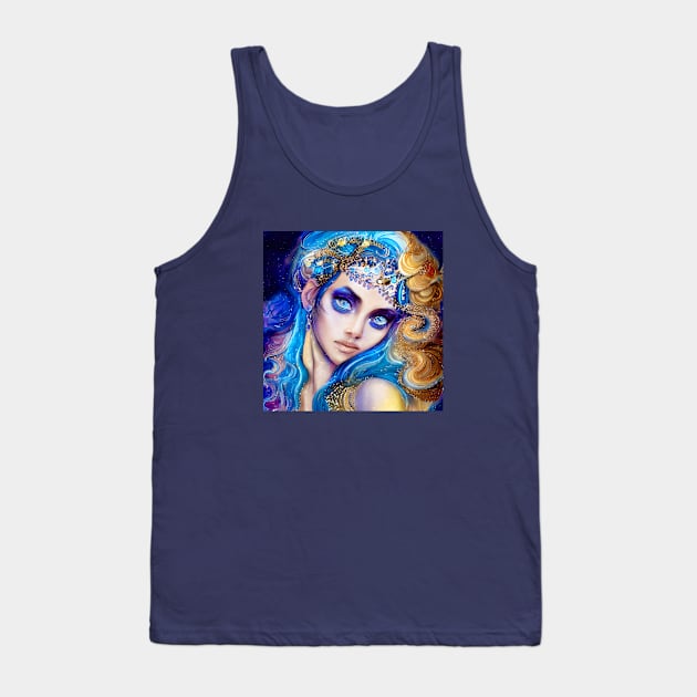 Blue Fantasy Tank Top by AnnieDreams